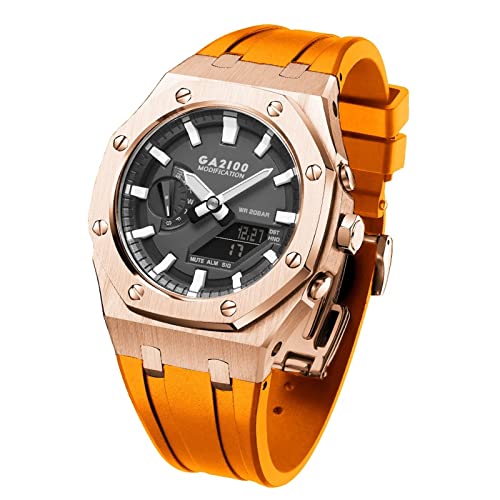 NTALJC GA2100 MOD Kit Für GA2100STH-1A Metall Uhrengehäuse Silikonband 316 Edelstahl Modifiziertes Zubehör Armband Lünette Bänder NTALJC GA2100 MOD Kit Für GA2100STH-1A Metall Uhrengehäuse Silikonband 316 Edelstahl Modifiziertes Zubehör Armband Lünette Bänder von NTALJC