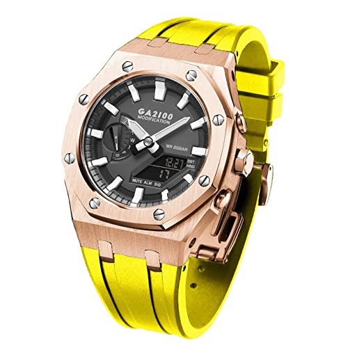 NTALJC GA2100 MOD Kit Für GA2100STH-1A Metall Uhrengehäuse Silikonband 316 Edelstahl Modifiziertes Zubehör Armband Lünette Bänder NTALJC GA2100 MOD Kit Für GA2100STH-1A Metall Uhrengehäuse Silikonband 316 Edelstahl Modifiziertes Zubehör Armband Lünette Bänder von NTALJC