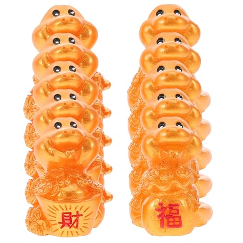 NTALJC Goldplattierter Schlangenanhänger Zauberanhänger DIY Schlangenschütze Zodiac Tierharz Statue von NTALJC