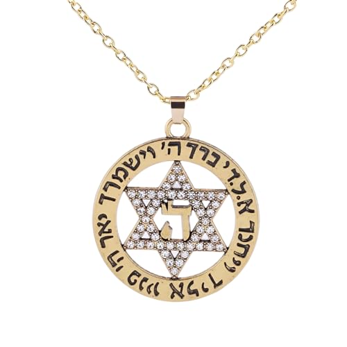 NTALJC Halskeine für Frauen und Männer, Halsklose runden hohl, jüdische Sternhalskeine, Halskette für Männer NTALJC Halskeine für Frauen und Männer, Halsklose runden hohl, jüdische Sternhalskeine, Halskette für Männer von NTALJC