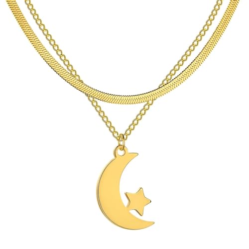 NTALJC Halskette Anhänger Kette Männer Frauen Schmuck Anhänger Halskette für Frauen Doppelschichtkette Choker von NTALJC