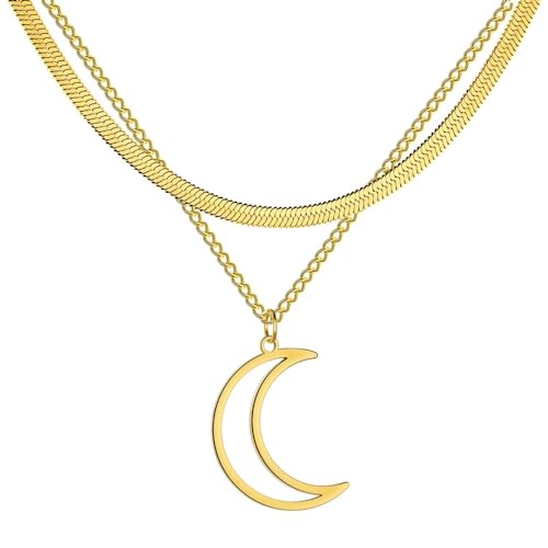 NTALJC Halskette Anhänger Kette Männer Frauen Schmuck Anhänger Halskette für Frauen Doppelschichtkette Choker NTALJC Halskette Anhänger Kette Männer Frauen Schmuck Anhänger Halskette für Frauen Doppelschichtkette Choker von NTALJC