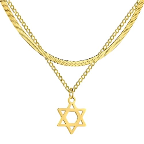 NTALJC Halskette Anhänger Kette Männer Frauen Schmuck Anhänger Halskette für Frauen Doppelschichtkette Choker von NTALJC