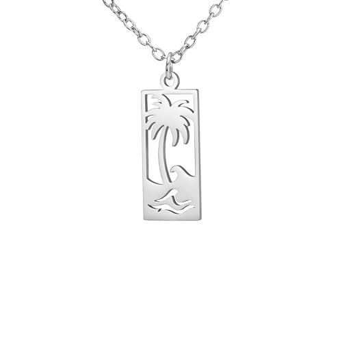 NTALJC Halskette für Frauen, Strandwellenhalle Halskette, für Frauen, tropische Halskette, Baum NTALJC Halskette für Frauen, Strandwellenhalle Halskette, für Frauen, tropische Halskette, Baum von NTALJC