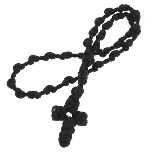 NTALJC Handgefertigte Gebetskabel mit symbolischem Kreuz geflochtene String Männer Frauen mit ethnischen Glaubenselementen Haltbarkeit und Comt von NTALJC