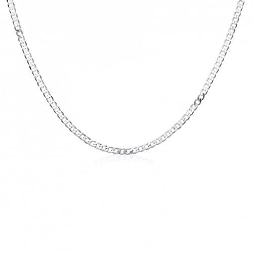 NTALJC Herren 4mm Sterling Silber Kette Frauen Frauen Party Geschenk Top 16-30 Zoll NTALJC Herren 4mm Sterling Silber Kette Frauen Frauen Party Geschenk Top 16-30 Zoll von NTALJC