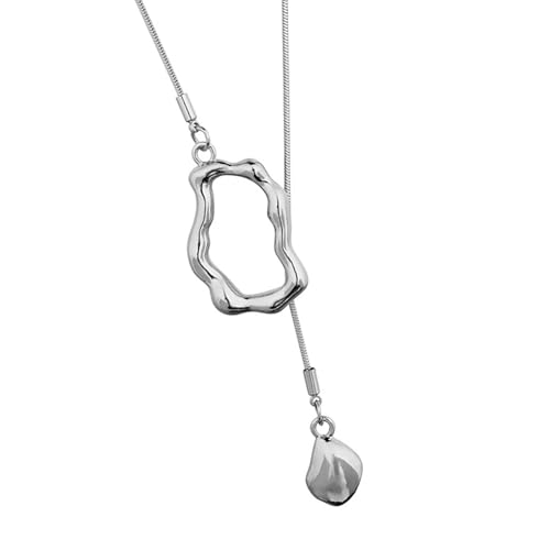 NTALJC Langer unregelmäßiger geometrischer Frauen für Frauen mit geometrischem Anhänger für besondere Anlässe von NTALJC