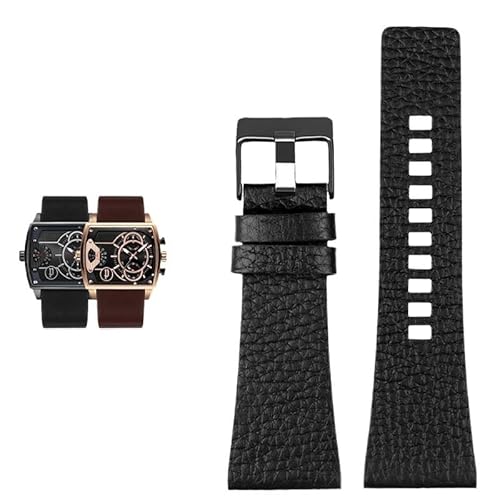 NTALJC Leather watchband for diesel DZ7313 DZ4386 DZ1405 Litchi grain watch bracelet von NTALJC