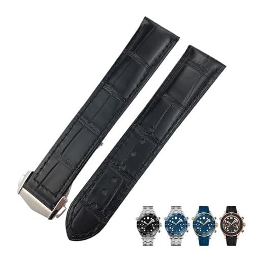NTALJC Leder Uhrenband 18 mm 19mm 20 mm 22 mm für Omega 300 de Ville at150 Moon Watch Gurt von NTALJC