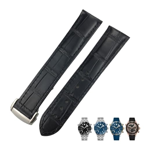 NTALJC Leder Uhrenband 18 mm 19mm 20 mm 22 mm für Omega 300 de Ville at150 Moon Watch Gurt von NTALJC