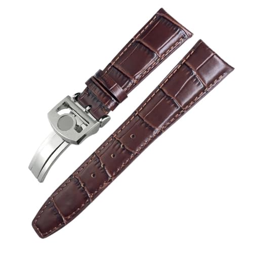 NTALJC Leder echtes Cowhide Watchband für IWC Portugieser Porotfino Family Pilots Uhren 20mm 21mm 22mm Uhrengurt Klappe Schnalle von NTALJC