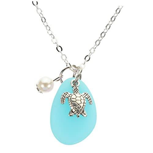 NTALJC Mediterraner Perle Anhänger Halskette Frauen Chic Sea Theme Schmuck Leichte glatte Kanten für Strandpartys und besondere Veranstaltungen vorhanden von NTALJC
