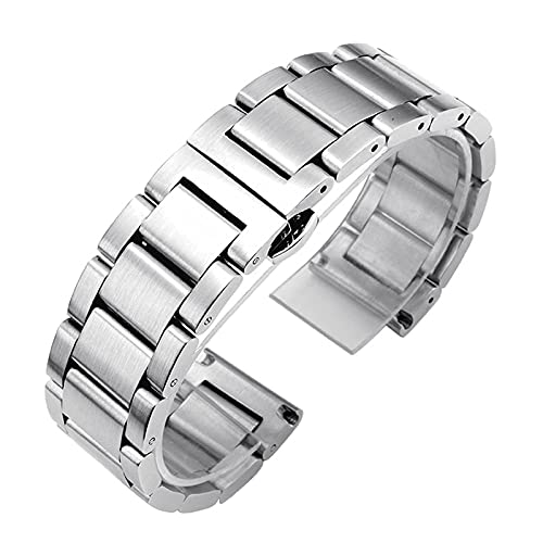 NTALJC Metallgurt Herren Frauenfreisetzung Verstellbares Schmetterlingsschnalle Handgelenk 26mm Armband von NTALJC
