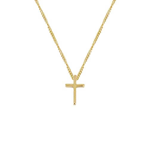 NTALJC Minimalismus Cross Anhänger Halsketten für Frauen ungewöhnlicher Schmuck Sterling Silber Gold Halskette Kette von NTALJC