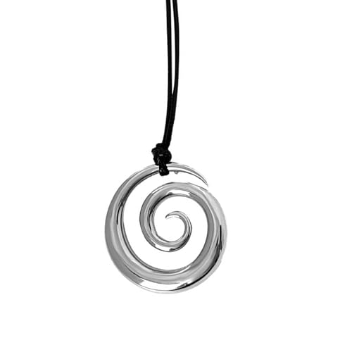 NTALJC Mit einem robusten Metallanhänger mit einstellbarer Länge mit Zubehör -Spiralmuster für Herbst Winter -Trend -Outfits von NTALJC