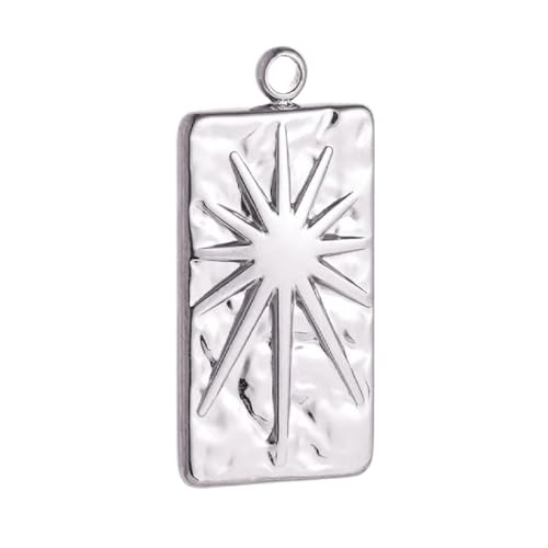 NTALJC NEU 2025 3PCS Edelstahlguss Sun Moon Star Charms Starlight Anhänger DIY Halskette Armband Ohrringe Schmuckzubehör mit für Sie Schmuck Modeaccessoires kreatives Geschenk, kostenlos von NTALJC