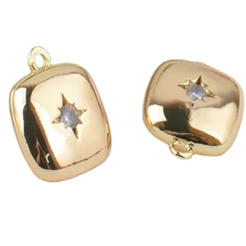NTALJC NEU 2025 FODE 4PCS PLATTER STAR Pendant Charmmon Moon Shell Rhombus DIY Halskette Ohrringe Erkenntnisse machen Modeaccessoires kreatives Geschenk von NTALJC
