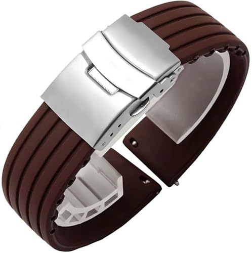 NTALJC Natural Silicon Watch -Armband für Hamilton Khaki Navy Jazzmaster Field Classic Watch Band von NTALJC