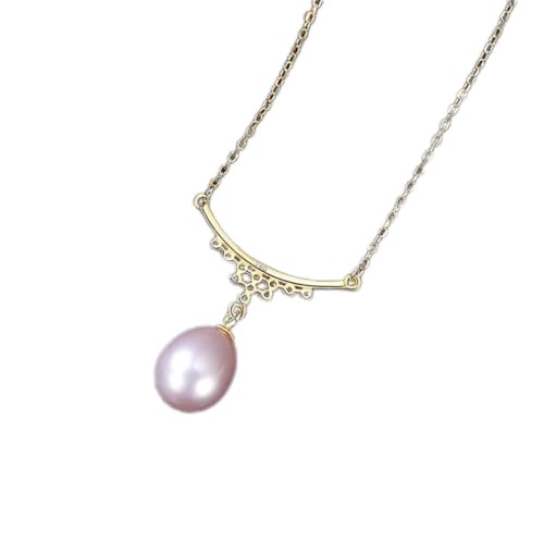 NTALJC Natural Süßwasserperlen anheizt Halsketten Sterling Silber Schmuck für Frauen, die Weihnachten datieren von NTALJC