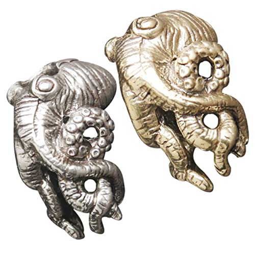 NTALJC Oktopus Anhänger Schlüsselkette Anhänger Messing Oktopus Statue Key Ring Ornamente Retro von NTALJC