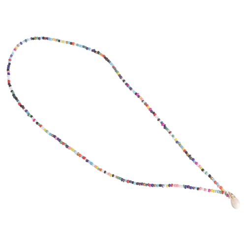 NTALJC Perlen -Muschelschmuck Regenbogen Perlenkette Türkis der Deckellegierung von NTALJC