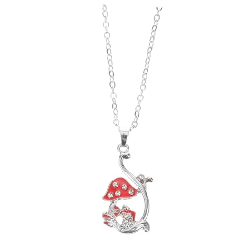 NTALJC Pilz Anhänger Frauen stilvoller Schmuck für Feiertage Partys Leichtes hautfreundliches Design modischer Ketten Halskette von NTALJC