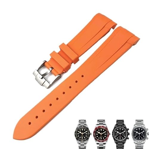 NTALJC Rubber Silione Watchband 20mm 22 mm für Tudor Black Bay 1958 GMT 41 mm Pelagos Blau Orange Schwarz Sportgurt Geschenkwerkzeuge NTALJC Rubber Silione Watchband 20mm 22 mm für Tudor Black Bay 1958 GMT 41 mm Pelagos Blau Orange Schwarz Sportgurt Geschenkwerkzeuge von NTALJC