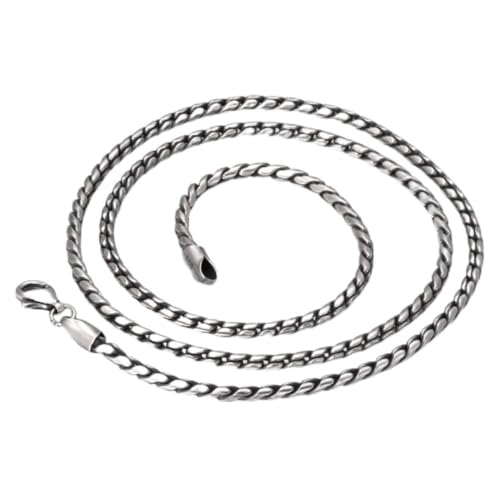 NTALJC S rein silbernen Schmuck Männer und Frauen Halskette Wild Twist -Schlangekette Kette von NTALJC