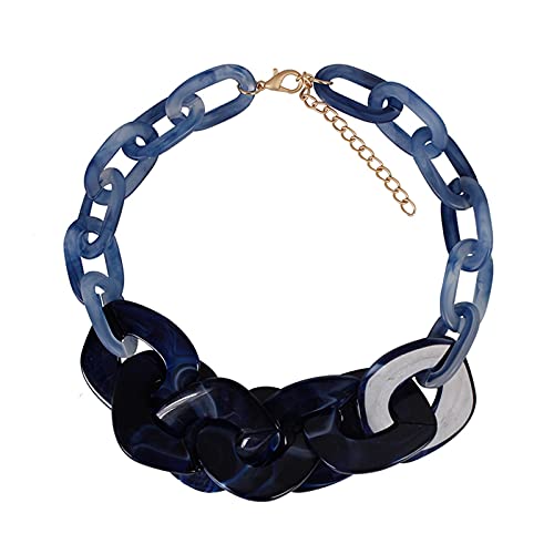 NTALJC Schmuck-/Halsketten Mode -Punk -Harzharz -Kette Großer Anhänger übertriebener Retro -Acryl -Frauen -Anhänger von NTALJC