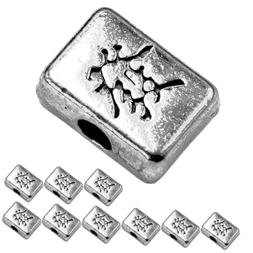 NTALJC Set von 10 Mahjong -Armband -Anhängern für Mahjong Mahjong Schmuck Frauen assistierte Herstellung des Anhängers FME für Erwachsene anwächst von NTALJC