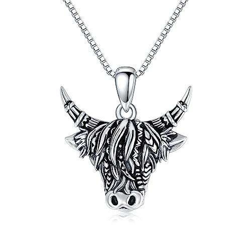 NTALJC Silver Eule Elefant Highland Kuh Raven Wolf Hamsa Arrowhead Anhänger Halsketten Wikinger Vintage Schmuck Geschenke für Männer Frauen NTALJC Silver Eule Elefant Highland Kuh Raven Wolf Hamsa Arrowhead Anhänger Halsketten Wikinger Vintage Schmuck Geschenke für Männer Frauen von NTALJC