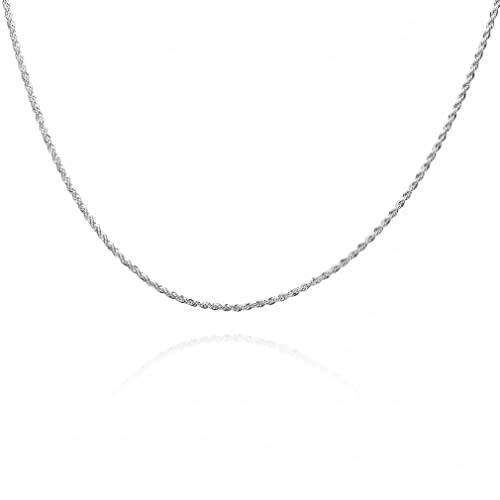 NTALJC Sterling Silber 2mm Twist Halskette für Männer Frauen Geometrische Silberseilkette Halsketten Schmuck Geschenk von NTALJC