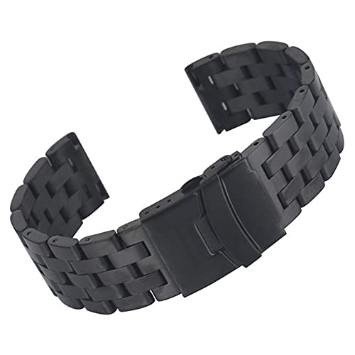 NTALJC Träger, Vollgurt Silber Band Uhren Armband Klappe, Ersatz von NTALJC