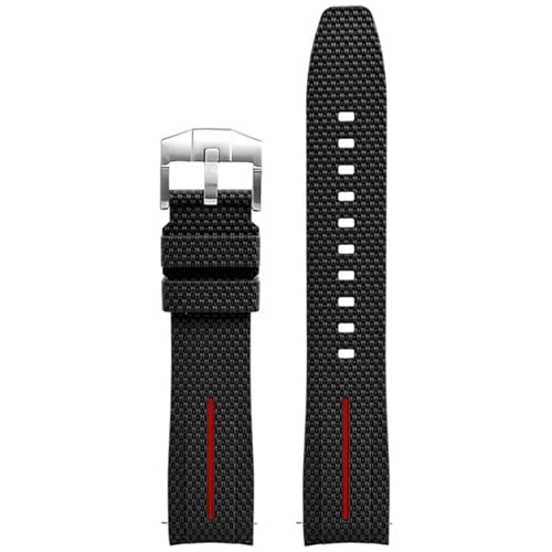 NTALJC Universelle 20mm Uhrengurt Männer Frauen Gummi Schnellveröffentlichung Watch Band gebogene Ende Watchbänder von NTALJC