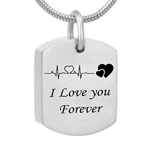 NTALJC Urn Halskeine Stahl, verdienen Sie Halskeine für Frauen Ich liebe dich für immer Gedenkscheine für Männer mit Trichterkit & Tasche NTALJC Urn Halskeine Stahl, verdienen Sie Halskeine für Frauen Ich liebe dich für immer Gedenkscheine für Männer mit Trichterkit & Tasche von NTALJC