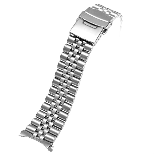 NTALJC Watch -Gurt Edelstahl Schnellfreisetzung Metallkrümmte Ende Herren Klaspland -Armbandzubehör 20mm 22 mm von NTALJC