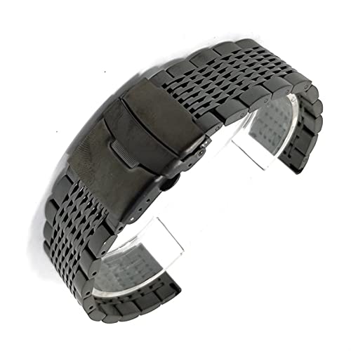 NTALJC Watch -Gurt Herren Metall Edelstahl 20 mm 22 mm 24mm Armbandzubehör von NTALJC