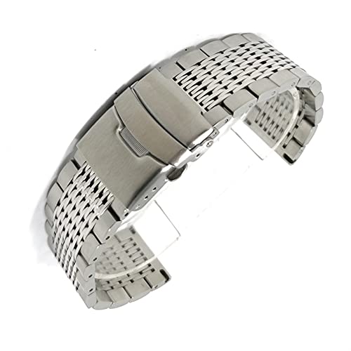 NTALJC Watch -Gurt Herren Metall Edelstahl 20 mm 22 mm 24mm Armbandzubehör von NTALJC