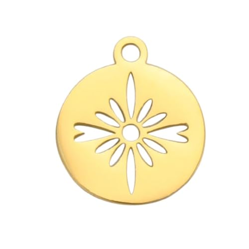 Neu für trendy 2025 5 Stücke aus Schale Edelstahl Armband Anhänger Halskette Kleine Sonnenschale Anhänger DIY Halskette Armband Ohrringe Juwely Modeaccessoires kreatives Geschenk von NTALJC