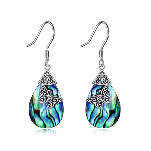 Silbere Vintage Dangle Ohrringe mit Abalone Muschel Schmuck Geburtstag Geschenke für Frauen… von NTALJC