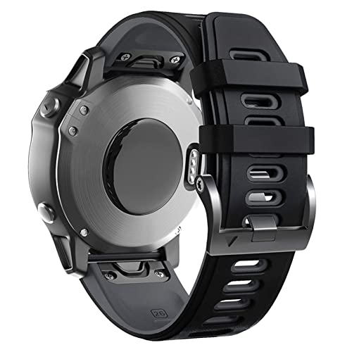 Silicone Quickfit Watchband Strap for Garmin Fenix 7X Fenix 7 Fenix 7S Watch Easyfit Wrist Band 20 26 22MM Strap (Color : 6, Size : 20mm Fenix 7S) von NTALJC