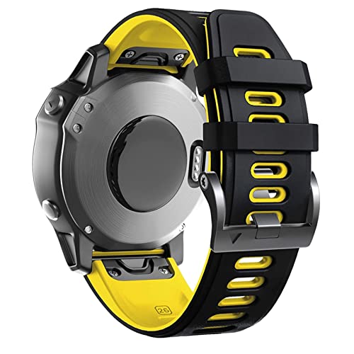 Silicone Quickfit Watchband Strap for Garmin Fenix 7X Fenix 7 Fenix 7S Watch Easyfit Wrist Band 20 26 22MM Strap (Color : 6, Size : 20mm Fenix 7S) von NTALJC