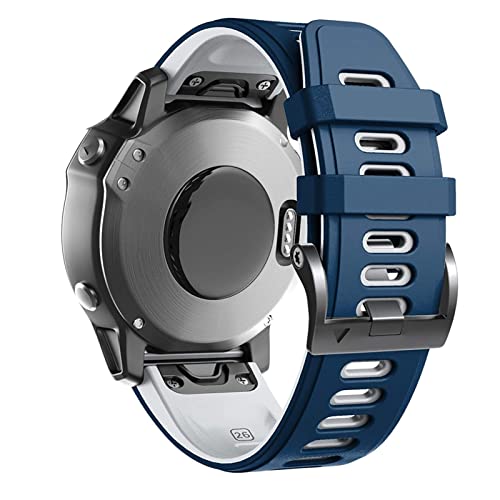 Silicone Quickfit Watchband Strap for Garmin Fenix 7X Fenix 7 Fenix 7S Watch Easyfit Wrist Band 20 26 22MM Strap (Color : 6, Size : 20mm Fenix 7S) von NTALJC