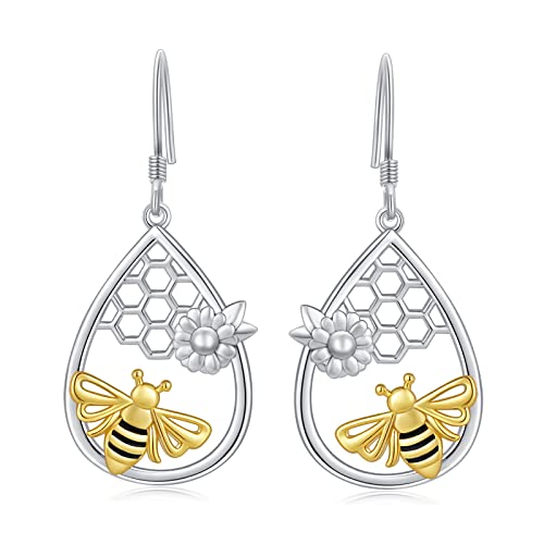 Silver Butterfly Dragonfly Bumble Bee Bat Cat Bunny Axolotl Highland Cow Frog Sloth Snake Dragon Dinosaur Dangle Dangly Drop Charm Earrings Insect Jewellery Gifts for Women von NTALJC