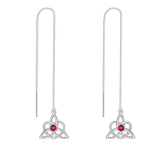 Silver Threader Earring Dangle Drop Tassel Pull Through Earrings for Women von NTALJC