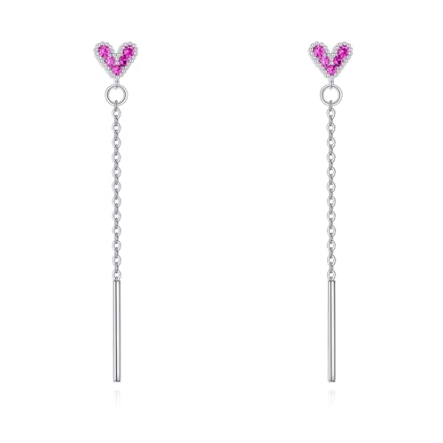 Silver Threader Earring Dangle Drop Tassel Pull Through Earrings for Women von NTALJC