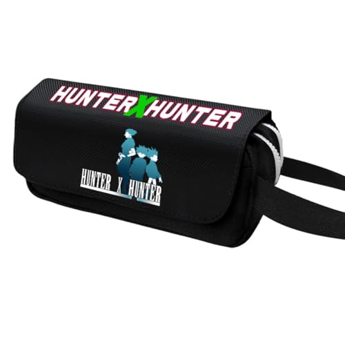 NTFQKURC Hunters Hunters Gons Freecss Federmäppchen, Anime-Federmäppchen, großes Fassungsvermögen, Schreibwaren-Tasche, Fächer, tragbar, Schreibwarenetui, Stifttaschen, Mehrfarbig, Einheitsgröße von NTFQKURC