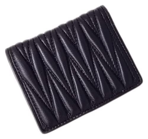 Geldbörsen Geldbörse Damen Leder Geldbörse Große Kapazität Vintage Kartenhalter Multifunktionale Münzbörsen Unisex Münzfach mit Fenster Dauerhaft (Color : Noir) von NTIYOU