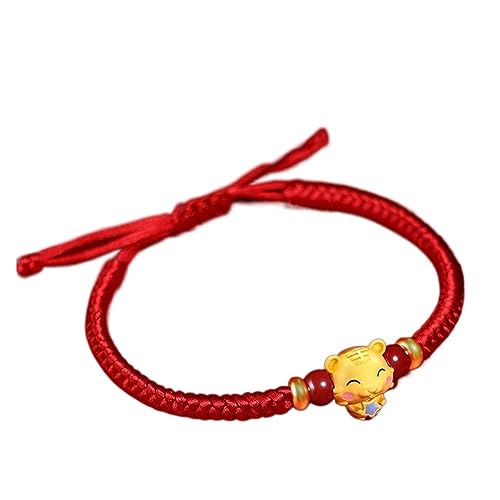 NTIYOU Armbänder für Damen, verstellbare Armbänder, 12 Sternzeichen, Charm-Anhänger, Zimtarperlen, handgewebtes Seil-Amulett, Perlen, Achat von NTIYOU