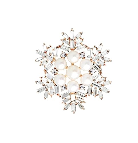NTIYOU Brosche Schneeperle Brosche Femal Exquisites Nischen-Design Sinn Mantel Anzug Anstecknadel Kleidung Zubehör Pin für Frauen Frauen von NTIYOU